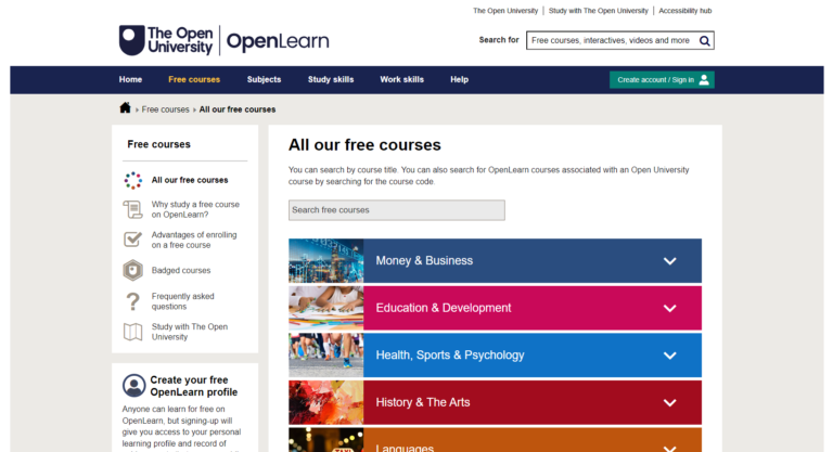 Open University Free Courses