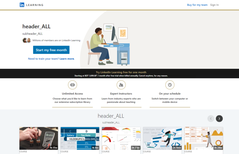 LinkedIn Learning Free Month