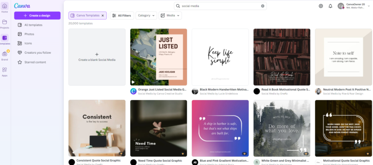 Canva Social Media Templates